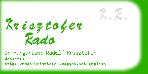 krisztofer rado business card